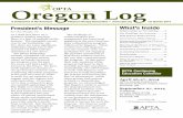 Oregon Log - MemberClicks · Oregon Log A Component of the American Physical Therapy Association • 1st Quarter 2014 OPTA Continuing Education Calendar President’s Message By Chris