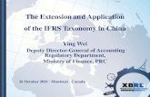 The Extension and Application of the IFRS Taxonomy in Chinaarchive.xbrl.org/23rd/sites/23rdconference.xbrl.org/files/x23-ifrs08... · Background Implementation Process Application