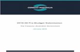 2019-20 Pre-Budget Submission - Treasury.gov.au · 2019-20 Pre-Budget Submission The Treasury | Australian Government 3 About us Consult Australia is the industry association representing