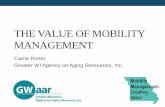 THE VALUE OF MOBILITY MANAGEMENT - Missourihealth.mo.gov/living/families/ruralhealth/pdf/carrie-porter.pdf · A mobility management model not prescribed by the State but determined