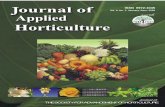 Journal of Applied Horticulture Volume 8(1), 2006 · The Journal of Applied Horticulture publishes articles in English on all aspects of horticultural crops. Send articles for publication