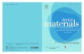 DENTAL OFC 34(S1) · 2018-12-09 · Contents Volume 34 Supplement 1 2018 ISSN 0109-5641 Ofﬁ cial Publication of the Academy of Dental Materials This journal is part of Science Direct’s