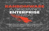 RANSOMWARE A GROWING ENTERPRISE THREAT€¦ · A Brief History of Ransomware Following the evolution of ransomware, from a petty crime to a major economic windfall for global criminal