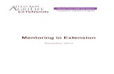 Mentoring Guidelines - 2012 · Mission Statement ... 3 Extension Foundations 4 Suggested Discussion Topics for Mentor 5 Suggested Discussion Topics for Co-workers 6 Suggested Discussion