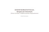 First Order Differential Equations - Lamar Universitytutorial.math.lamar.edu/pdf/de/de_first_order.pdf · behind first order differential equations as well as some applications of