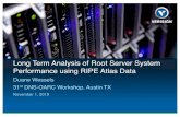 Long Term Analysis of Root Server System Performance using ... · Long Term Analysis of Root Server System Performance using RIPE Atlas Data Duane Wessels 31stDNS-OARC Workshop, Austin