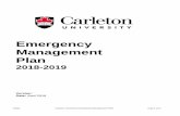 Emergency Management Plan - Carleton University · 2018-07-12 · Public Page Carleton University Emergency Management Plan 2 of 17 Introduction It is the responsibility of Carleton