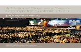 A National Business Events Strategy for Australia 2020 · A National Business Events Strategy for Australia 2020 The business of events – Australia’s untapped potential Executive