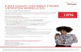 EXCLUSIVE SAVINGS FROM VERIZON WIRELESS.€¦ · Go to your company’s intranet site and click on “Verizon Wireless” 2. Enter your work email address and select “Check for