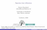 Species tree inference - CBAcba.anu.edu.au/files/SNAPP_Bouckaert.pdf · The output of a Bayesian evolutionary analysis is aprobability distribution on trees and parameter values.