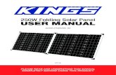 250W Folding Solar Panel USER MANUAL manuals/191015 AKSR-… · MENU SCREENS AND THEIR FUNCTIONS 1. Press the menu button to cycle through the six different settings screens. Each