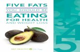 YOU SHOULD BE EATING - Get Healthy U · 2017-01-24 · 5 FATS YOU SHOULD BE EATING FOR HEALTH AND WEIGHT LOSS ABOUT CHRIS: Chris Freytag is a nationally recognized fitness expert,