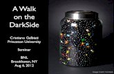 A Walk on the DarkSide - Brookhaven National Laboratorypartsem/fy12/galbiati.pdf · Dark Matter Evidence WMAP 2006 200 150 100 50 0 0 5 10 15 20 NGC 6530 dark halo disk v c (km/s)