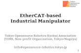 EtherCAT-based Industrial Manipulator 2017 Lightning 114.pdfIndustrial Manipulator : TRA Designed by Techno21 Group Inc. Standard Multi-DoF Articulated Robot Easy-to-order customizable