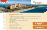 S UDE - Dubai€¦ · Abu Dhabi Enjoy the fastest rollercoaster in the world! Desert safari 4x4 Dwith camel ride, sand boarding and a dancing show i ne i Movie at Palm Jumeirah the