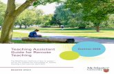 Teaching Assistant Summer 2020 Guide for Remote Teaching · Getting Started The MacPherson Institute is here to support you as you prepare for, and engage in, remote teaching in the