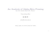 An Analysis of Alpha-Beta Pruning - AMiner · 2014-09-30 · Introduction Alpha-beta pruning is the standard searching procedure used for 2-person perfect-information zero sum games.