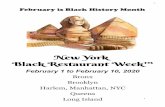 February is Black History Month - WordPress.com...4 4 New York Black Restaurant Week February 1 to February 10, 2020 BROOKLYN AMARACHI Nigerian, Caribbean & American Cuisine 189 Bridge