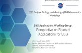 SBG Applications Working Group: Perspective on Roles of ... · SBG Applications Working GroupSBG Applications Working Group Perspective on Roles of Applications for SBG 1. Science