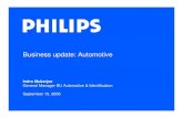 Business update: Automotive - Philipsimages.philips.com/is/content/PhilipsConsumer/Campaigns...competence from our #1 position in Car Access & Immobilization • 2005 sales doubling