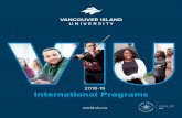 2018-19 International Programs · Online Learning and Teaching, Graduate Diploma 2-year program. Online and part-time Part-time and/or online programs may not qualify for the purposes