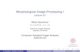 Morphological Image Processing I - Uppsala University · Image processing Point processing (Spatial domain, pixel-wise) Local neighbourhoods (Spatial domain, ﬁltering) ... poor