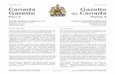 6 Canada Gazette du Canada2016/03/23  · 416 2016-03-23 Canada Gazette Part II, Vol. 150, No. 6 Gazette du Canada Partie II, Vol. 150, no 6 sOr/dOrs/2016-33(d) le détail de la couverture
