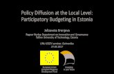 Policy Diffusion at the Local Level: Participatory ... · Krenjova, J. and Raudla, R., 2017. Policy Diffusion at the Local Level: Participatory Budgeting in Estonia. Urban Affairs