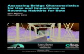Assessing Bridge Characteristics for Use and Importance as … · 2018-12-06 · ASSESSING BRIDGE CHARACTERISTICS FOR USE AND IMPORTANCE AS ROOSTING HABITATS FOR BATS Final Report