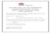 Certificate of Accreditation - Reln · Certificate of Accreditation Sewage Management Facility Septic Tanks, Collection Wells and Pump Wells This Certificate of Accreditation is issued