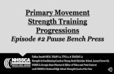 Episode #2 Pause Bench Press - HS Strength Coaches€¦ · Floor Press •Set-Up: Eyes directly in line with the barbell •Grip: Shoulder width apart max, comfort is paramount. Must