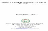 DISTRICT CENTRAL COOPERATIVE BANKS IN INDIAentrance-exam.net/forum/attachments/general... · district central cooperative banks in india directory – 2012-13 ... district central