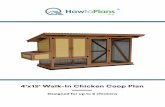 4x12 Walk In Chicken Coop For 8 Chickens - Howtoplans.org€¦ · Compare our Free vs. Premium Chicken Coop Plan Features This free plan Premium edition This perfectly designed plan