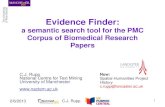 Evidence Finder: a semantic search tool for the PMC Corpus ...ucrel.lancs.ac.uk/crs/attachments/UCRELCRS-2013-02... · biomedical and life sciences journal literature. Around 2 Million
