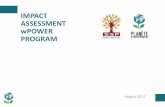 IMPACT ASSESSMENT wPOWER PROGRAM · 1 Assess the economic impact of the program and the trainings implemented by SSEN on the rural women of the wPOWER network in the districts of