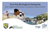 the California Stream Condition Index (CSCI) · California Stream Condition Index (CSCI) Part A: Ecological Structure Component (pMMI) Part B: Taxonomic Loss Component (O/E) reference