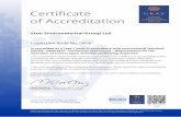 Certificate of Accreditation - Legionella Training · ISO/IEC 17020:2012 - Conformity assessment – Requirements for the operation of various types of bodies performing inspection