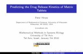 Predicting the Drug Release Kinetics of Matrix Tablets · Predicting the Drug Release Kinetics of Matrix Tablets Peter Hinow Department of Mathematical Sciences, University of Wisconsin
