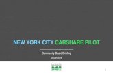 NEW YORK CITY CARSHARE PILOT...NEW YORK CITY CARSHARE PILOT. nyc.gov/dot 2 Concept and Context 1. nyc.gov/dot CHALLENGE OF CONTINUED GROWTH The City must use its streets as efficiently