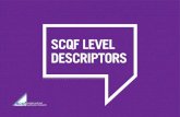 SCQF LEVEL DESCRIPTORS - SQA · These revised Level Descriptors (August 2012) supersede all previous versions including those in the SCQF Handbook: User Guide and the previously published
