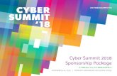 Cyber Summit 2018 Sponsorship Package...• Exclusive sponsorship of the “Tweet to Win” contest promoted throughout the conference (prize provided by partner). • Social Media