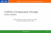 CMOS Comparator Design - AMPIC Lab at U Idaho · Vishal Saxena -3- An Example CMOS Comparator V os orginiates from: • Preamp input pair mismatch (V th,W/L) • PMOS loads and current
