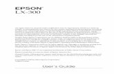 Koyama Courtier Ito EPSON R Proof Sign-off: LX-300L.pdf · Epson America provides local customer support and service through a nationwide network of authorized Epson dealers and Service