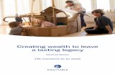 Creating wealth to leave a lasting legacycm.axa-equitable.com/res/prd/GE2886768.pdf · Helen’s wealth transfer strategy: As a hedge against that risk, Helen’s financial professional