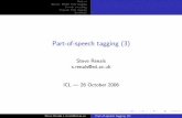 Part-of-speech tagging (3) - The University of EdinburghSteve Renals s.renals@ed.ac.uk Part-of-speech tagging (3) Outline Recall: HMM PoS tagging Viterbi decoding Trigram PoS tagging