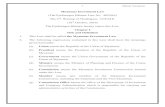 Myanmar Investment Law - Directorate of Investment and ...€¦ · 2 Official Translation (h) Secretary means the Secretary of the Myanmar Investment Commission who is responsible