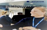 SUSTAINABILITY REPORT 2017 - Aviator · Sustainability governance goes hand in hand with Aviator’s governance structure in general. Aviator’s CEO has a strategically lead on sustainability