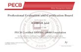 Professional Evaluation and Certification Board · Professional Evaluation and Certification Board€ €€ € hereby attests that RABBAH Jalal€ €€ €€ € is awarded the