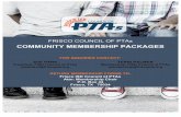 COMMUNITY MEMBERSHIP PACKAGES · 2020-01-08 · COMMUNITY MEMBERSHIP PACKAGES FOR INQUIRIES CONTACT: SUE PARK TERRI PALMER ... Please mail completed membership form, along with check