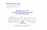 Commissioning workshop report 2003 (pdf) · 2015-10-08 · INVOLVE COMMISSIONING WORKSHOP 1. INTRODUCTION This report gives a summary of the presentations and discussions held on